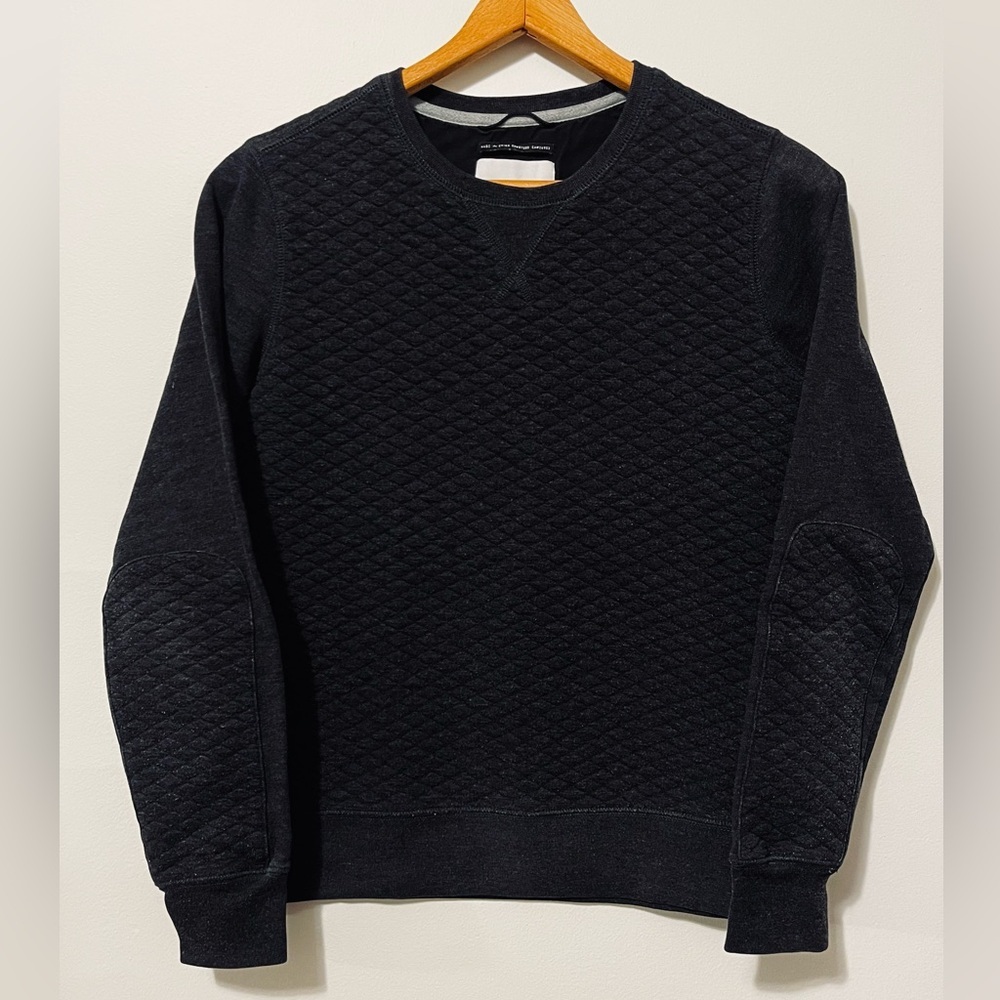 BURTON Ash Fleece Quilted Crewneck Sweatshirt Elbow Patches Women's Medium EUC